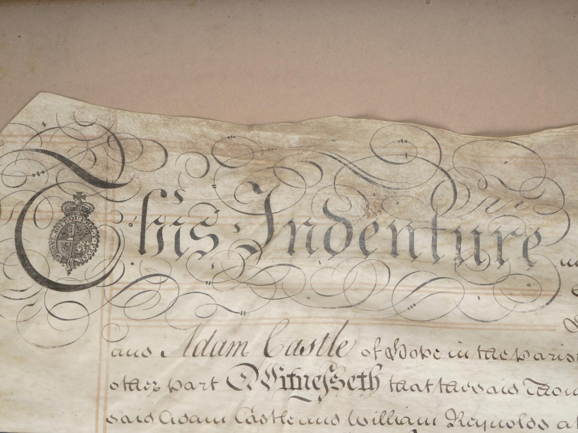 ANTIQUE EARLY 19 C ENGLISH INDENTURE DOCUMENT PIC-4
